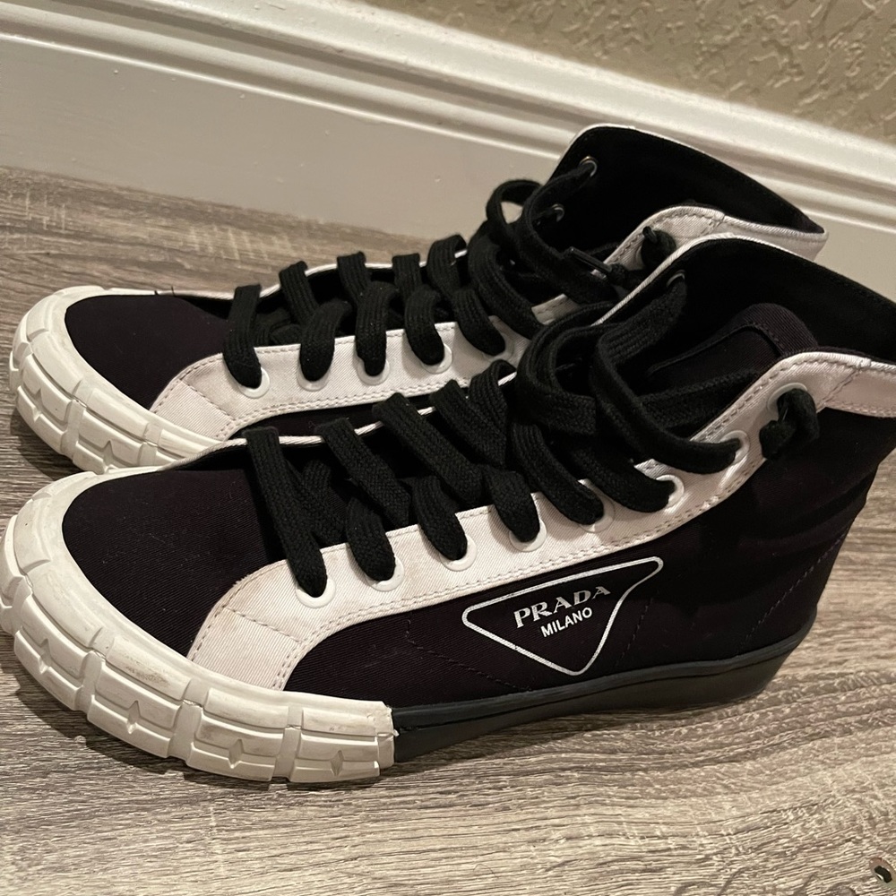 Prada Mens Hi-Top Sneakers